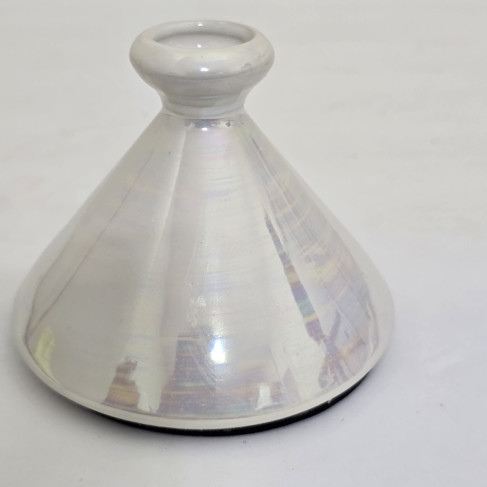 GANZ Mini‎ Diffuser Vase Decor Accent Porcelin Tangine Irredescent White